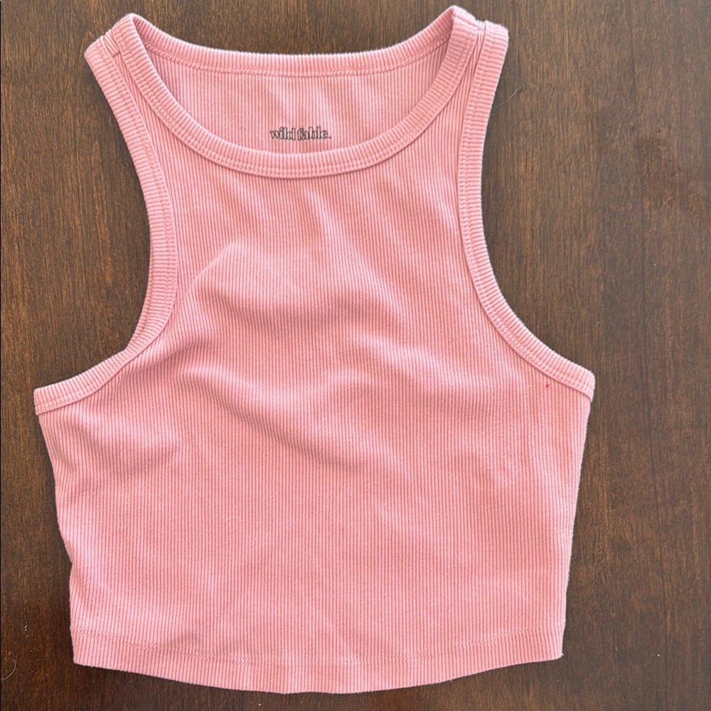 Wild Fable XS Pink Ribbed Tank Top